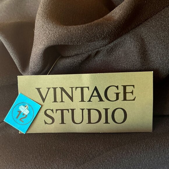 Vintage Studio NWT SZ12 Black classic short sleeve shift dress Vintage Wardrobe - Picture 6 of 9